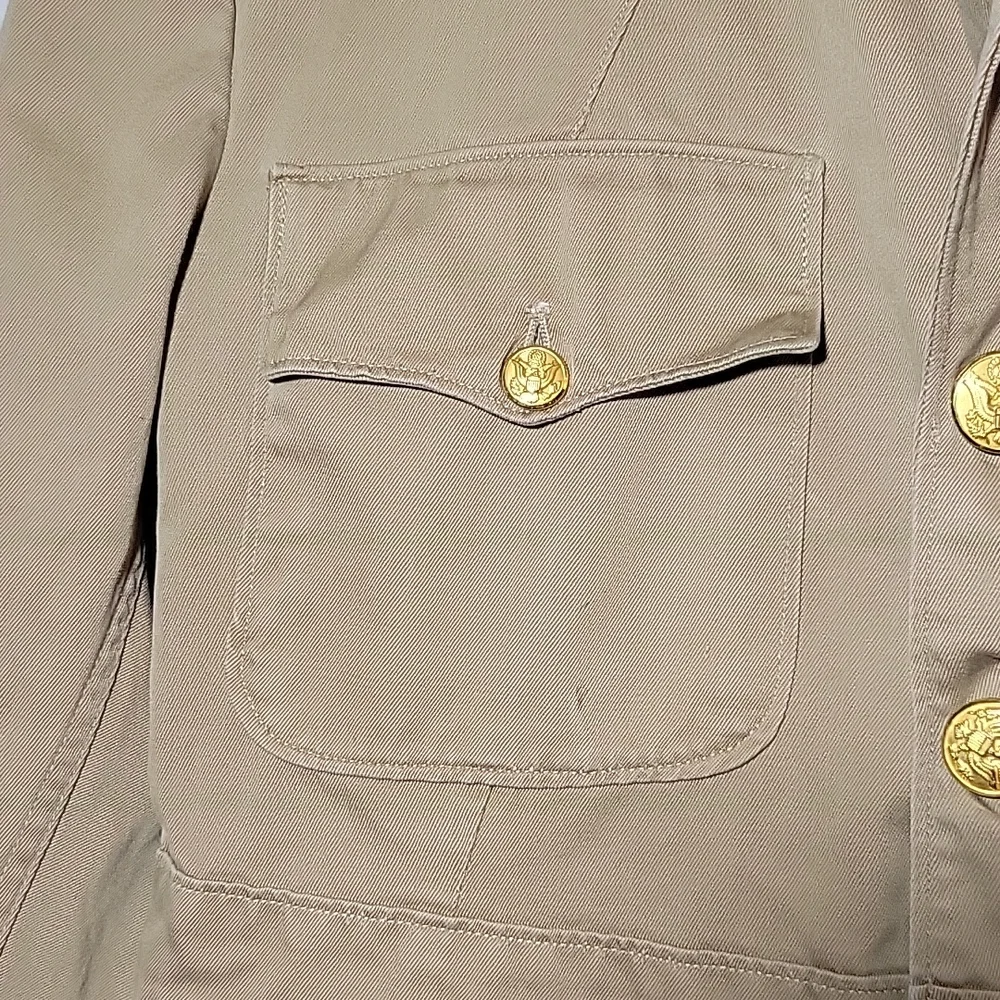 VINTAGE Military Jacket w Patch Cargo Pockets 38